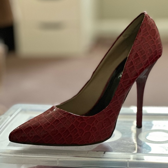 Costa Blanca red snakeskin heels - Picture 5 of 5